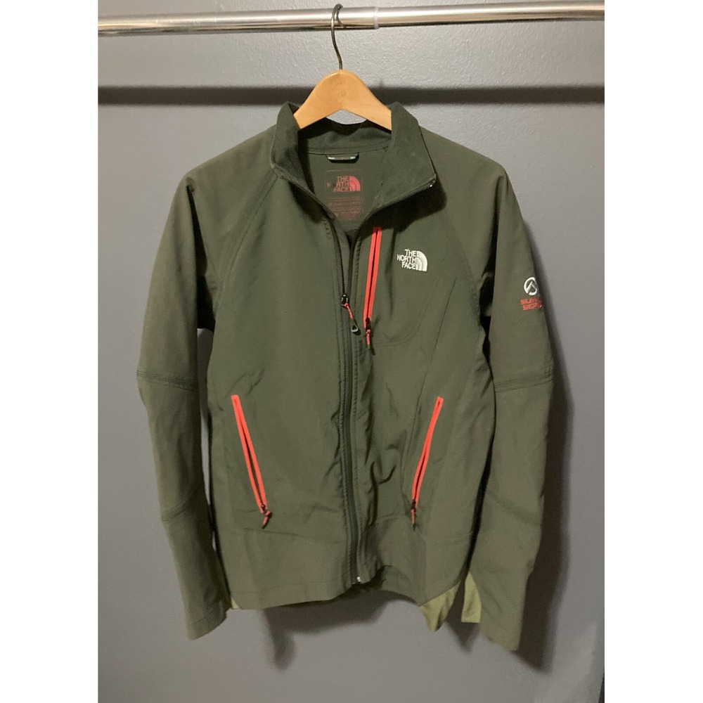 The North Face Summit Series Jacket Mens Medium Olive Green Winter Warm Outdoors